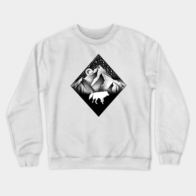 THE LONELY WOLF Crewneck Sweatshirt by thiagobianchini